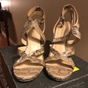 Wedge snake skin sandals